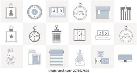 Set Cute Hygge Elements Home Decorations Stock Vector Royalty Free