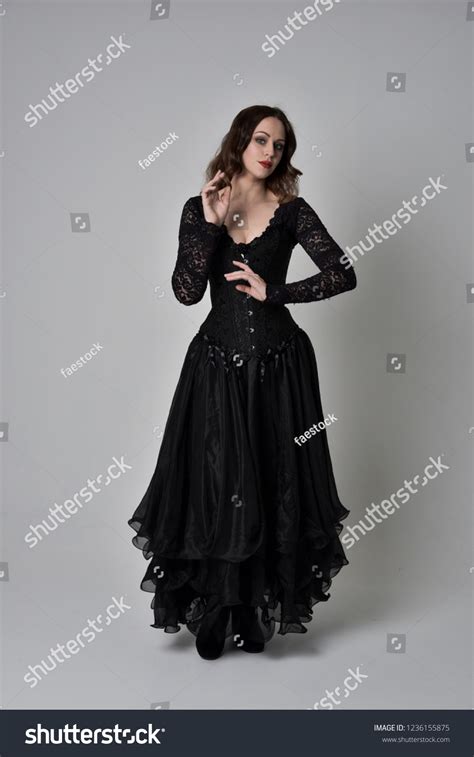 Full Length Portrait Brunette Girl Wearing Stock Photo 1236155875 Shutterstock