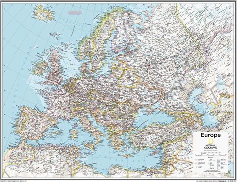 National Geograph Politische Wandkarte 71 1 X 55 9 Cm Laminiert