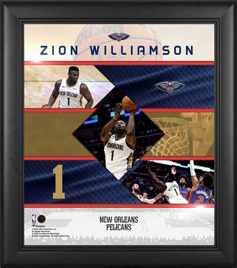 Fanatics Authentic Zion Williamson New Orleans Pelicans Framed 15 X 17