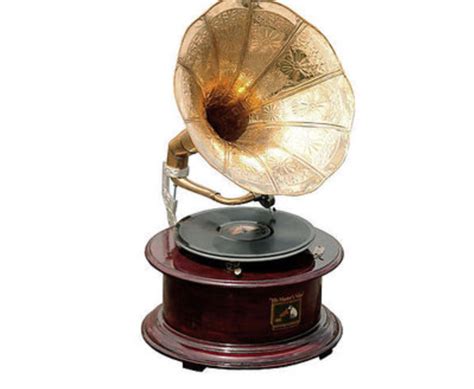 Brass Black And Golden Unique Sparkle Square Gramophone Showpiece Size