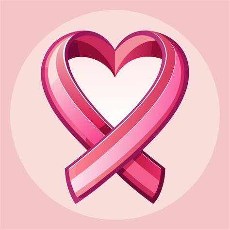 pink ribbon illustration  breast cancer awareness premium ai