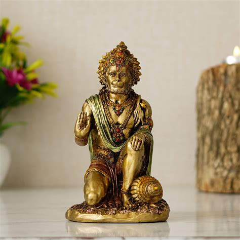 Buy Mukundra Art N Craft Hanuman Ji Sitting In Poly Resin Pawan Putra