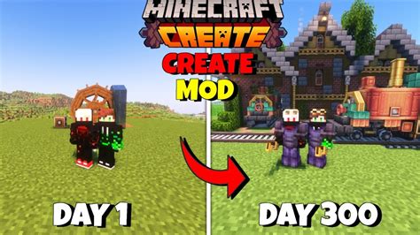 We Survived Days In CREATE MOD In Minecraft Hardcore Duo Days