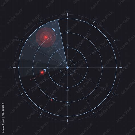 Vector Radar Screen Futuristic Hud Radar Display Sci Fi Design