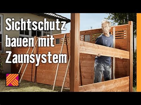 Sichtschutz Bauen Mit Zaunsystem Hornbach Meisterschmiede Youtube