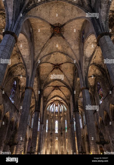 Gothic church interior Stock Photo - Alamy