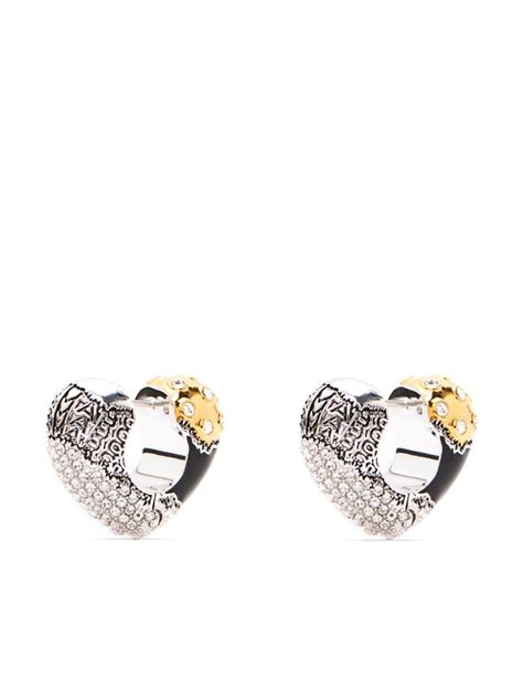 Marc Jacobs The Patchwork Heart Earrings Farfetch