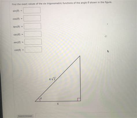 Answered Find The Exact Values Of The Six… Bartleby