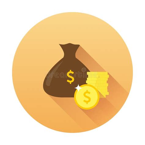 Illustration Of A Bag With Money Stock Vector Illustration Of Yellow