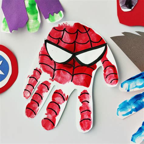 super hero handprint craft childhood magic