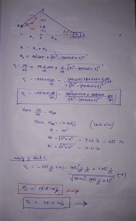 Solved Please Answer A Part Only Bar Ab Rotates Clockwise