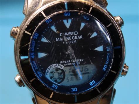 Замена батарейки в наручных часах Casio MarineGear - HD01