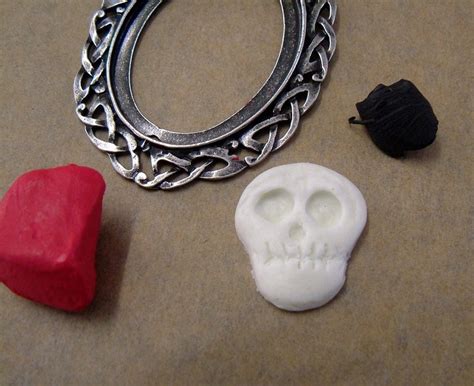 Polymer Clay Skull Cameo How To Make A Cameo Jewelry Making And