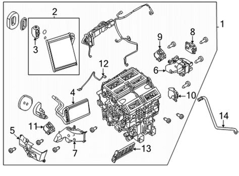 A C Evaporator Heater Components 2021 Nissan Rogue