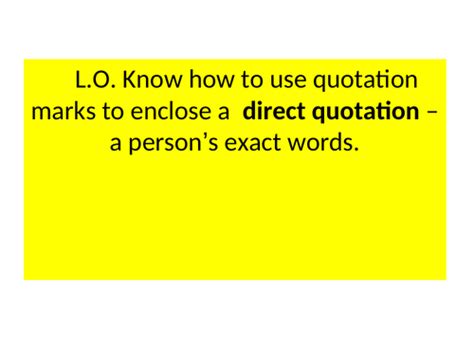 speech marks lesson teaching resources