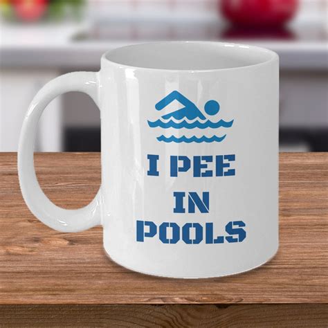 I Pee In Pools Swimming Practice Coffee Mug T Water Sports Swimmer