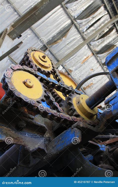 Cogs And Chains Stock Image Image Of Sprockets Retention 45210787