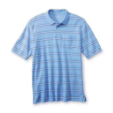 Covington Men's Big & Tall Pocket Polo Shirt - Striped