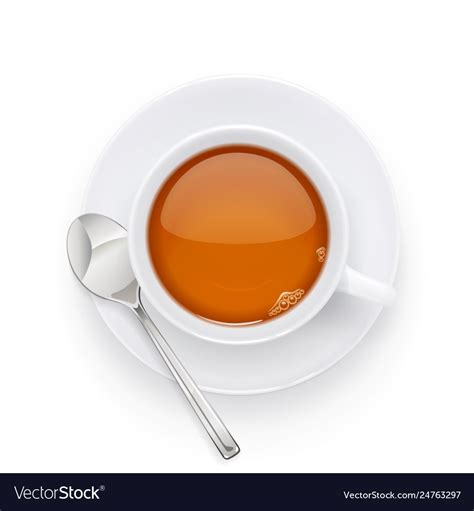 Tea Cup And Plate Royalty Free Vector Image Vectorstock