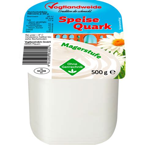 Vogtlandmilch Speisequark Magerstufe G Quarkvarianten