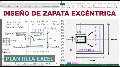 DISEÑO DE ZAPATA EXCÉNTRICA concreto II plantilla excel YouTube