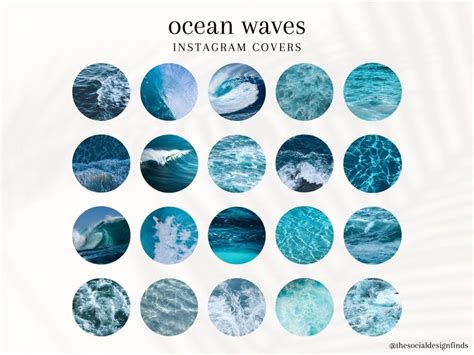 20 Ocean Waves Instagram Highlight Covers Tropical Instagram - Etsy ...