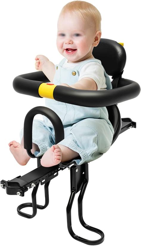 Kids Bike Seat Front Mounted Child Bike Seat With Guadrail Front Bike