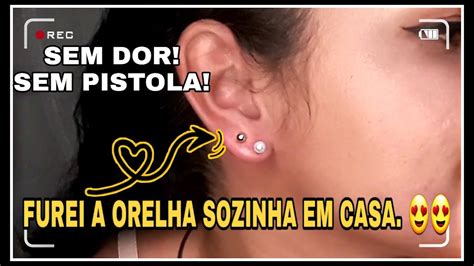 Como Furar A Cartilagem Da Orelha Com Brinco - COMO FURAR A ORELHA SOZINHA EM CASA COM BRINCO, sem inflamar