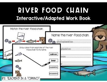 River Food Chain Adapted Work Book by Teaching in a Topknot | TpT