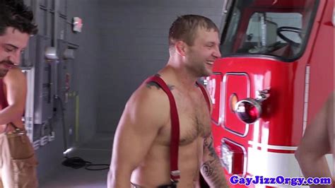 Orgy With Muscular Fireman Colby Jansen