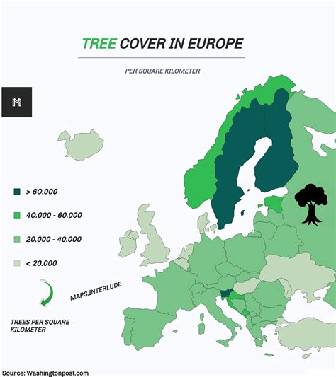 OnlMaps On Twitter RT Maps Interlude Tree Cover In Europe Maps