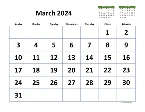Image Of March 2024 Calendar Free February March 2024 Calendar