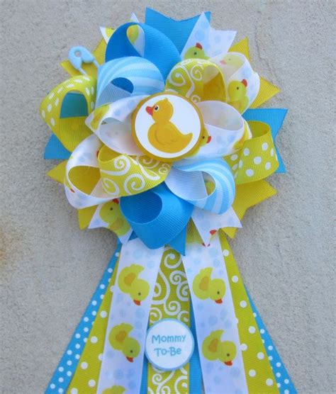 Baby Shower Corsage Rubber Duck Ducky For By Addisonsbowtique Rubber