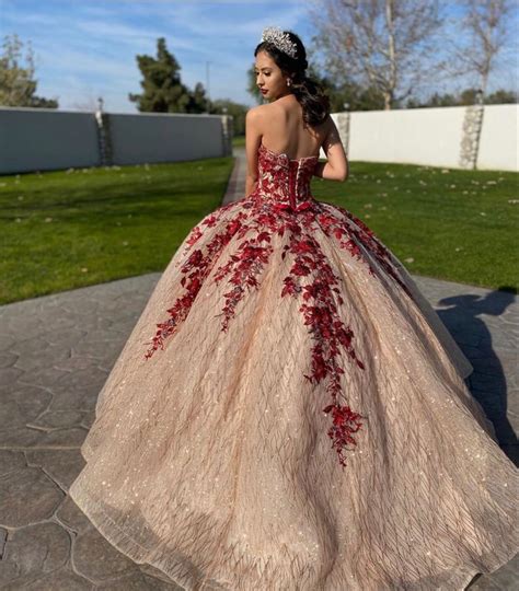 Elegant Red Quinceanera Dress