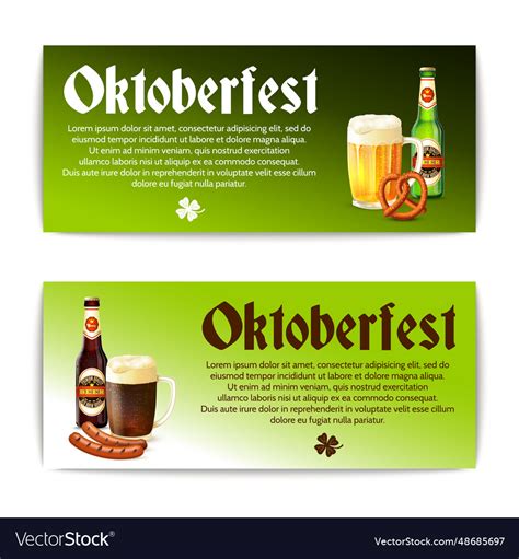 Beer banner horizontal set Royalty Free Vector Image