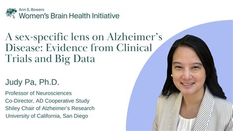 A Sex Specific Lens On Alzheimer S Disease Evidence From Clinical Trials And Big Data Youtube