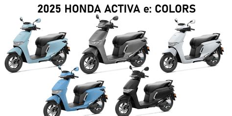 honda activa  colors blue white black silver electric