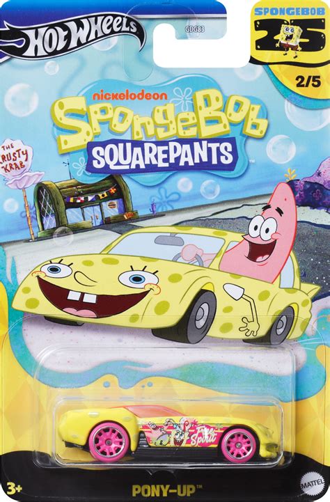 Hot Wheels Toy Cars SpongeBob SquarePants Scale Vehicle Styles May Vary Walmart