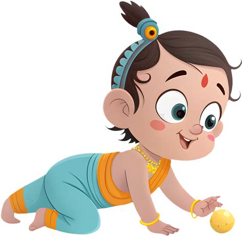adorable cartoon krishna clipart  mythology inspired creativity