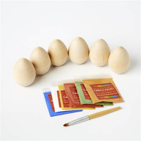 Wooden Eggs Craft Kit Natural Earth Paint Conscious Craft