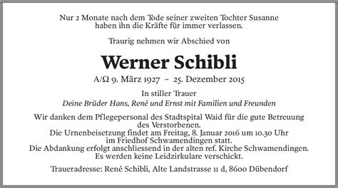 Werner Schibli Hommages