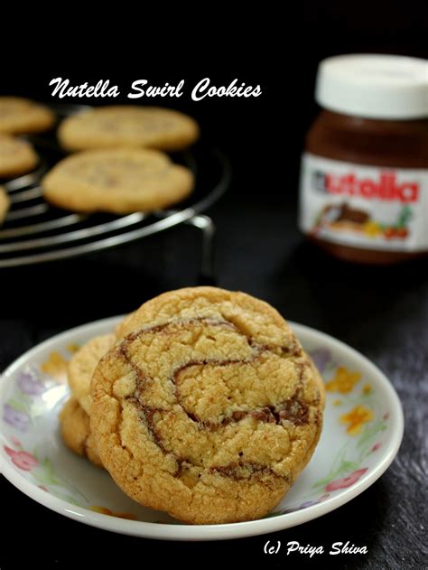 Eggless Nutella Swirl Cookies Priya Kitchenette