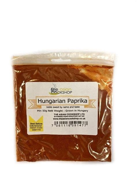 Hungarian Noble Sweet Paprika Buy Online At The Asian Cookshop
