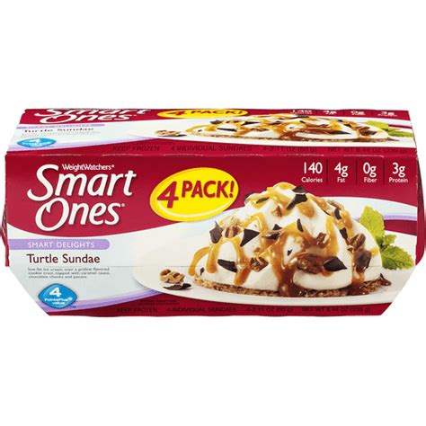 Weight Watchers Smart Ones Smart Delights Turtle Sundae 4 Ct Frozen Foods Foodtown