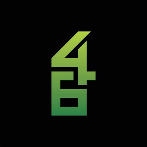 46 Number Modern Monogram Logo 11006560 Vector Art at Vecteezy