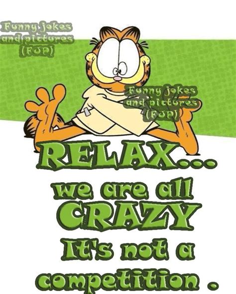 Relax Crazy Garfield Quotes Garfield Pictures Garfield Cartoon