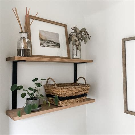 C Bracket for Double Shelves - Black, Brass, Bronze, White, & Silver - Cascade Iron Co