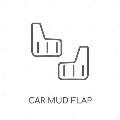 Car Mud Flap Linear Icon Modern Outline Car Mud Flap Logo Conce Stock