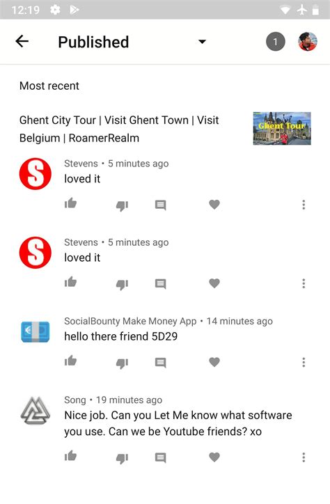 I just uploaded a video. I never get so many comments to soon (within 5